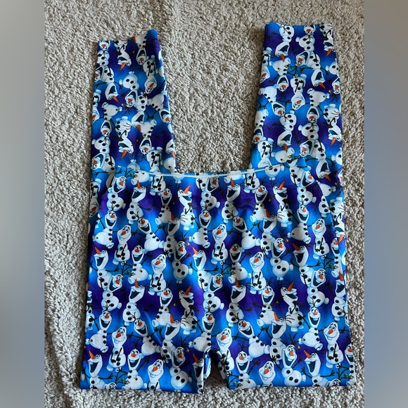 NWOT Girls Olaf Disney Frozen Leggings M-L - Picture 2 of 7